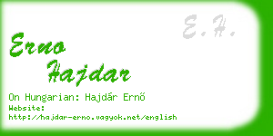 erno hajdar business card