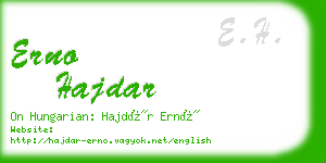 erno hajdar business card